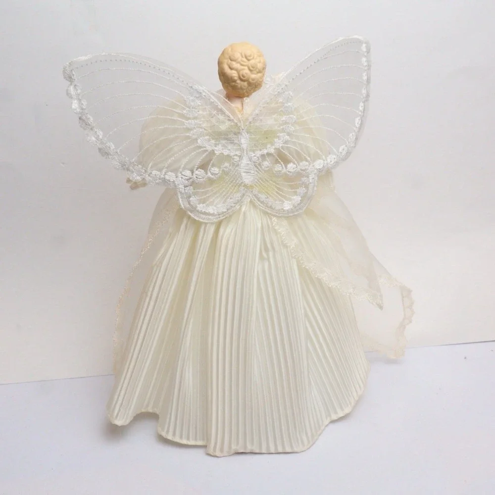 VTG 90's White Angel Christmas Tree Topper 11